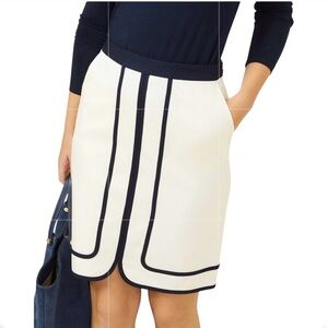 J. McLaughlin Marf Skirt Navy Blue &‎ White